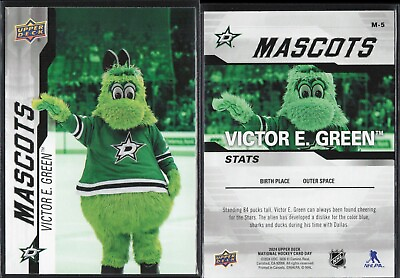 #ad 23 24 2024 Upper Deck Hockey Card Day Mascot #5 Victor Green Dallas Stars $7.95