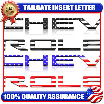 #ad 3D Tailgate Insert Letter For CHEVROLET SILVERADO Rear Nameplate Decal 2019 2024 $18.99