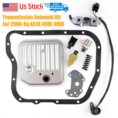 #ad A518 46RE 47RE 48RE For 2000 Up Dodge Jeep Filter Kit Solenoid amp; Sensor Set $92.99