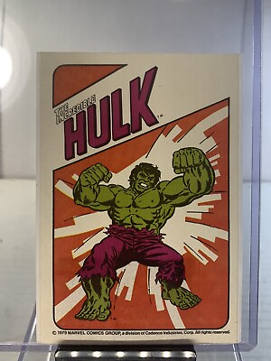 #ad Vintage Marvel Comics Incredible Hulk 1979 Sticker Avengers Super Hero Stick On $22.49