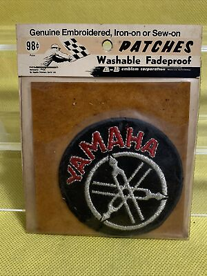 #ad VTG YAMAHA car motorcycle Helmet Bag race suit overall Patch $11.70