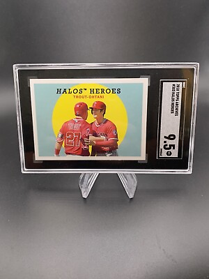 #ad 2018 Mike Trout Shohei Ohtani RC Rookie Topps Archives Halos Heroes Rare SGC 9.5 $59.99