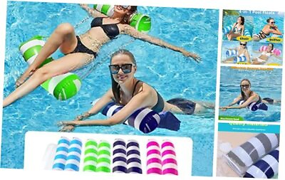 #ad 【4 Pack】 Inflatable Pool Floats Hammock Water Hammock Lounges Multi Purpose $41.45