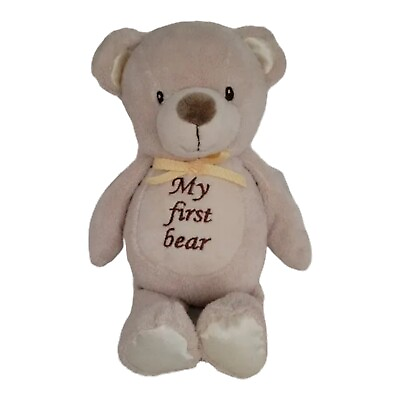 #ad Kellytoy Plush Kelly Baby 14quot; My First Bear Tan With Rattle Stuffed Animal $11.00