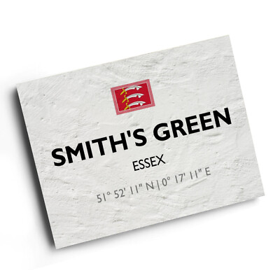 #ad A3 PRINT Smith#x27;s Green Essex Lat Long TL5721 GBP 9.99