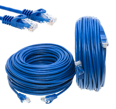 #ad CAT6e CAT6 Ethernet LAN Network RJ45 Patch Cable Blue 25FT 200FT Multipack LOT $159.69