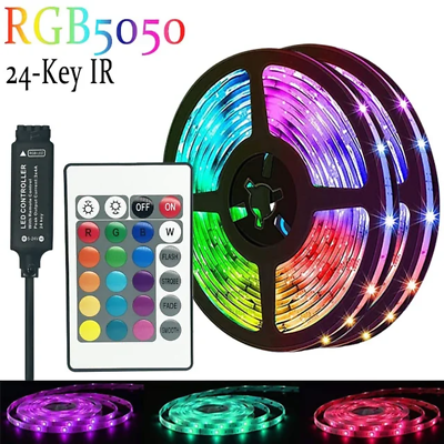 #ad LED Strip RGBIC 5050 Ws2812B Bluetooth App Control Chasing Effect Lights Flexibl $8.94