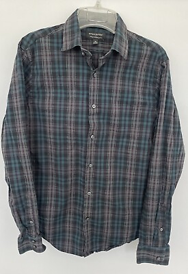 #ad Banana Republic Plaid Long Sleeve Button Down: Stretch Tailored Slim Fit M $18.95