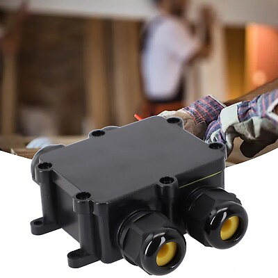 #ad Useful Junction Box Cable Sleeve 230V 4 Way Accessories Black Connection C $23.36