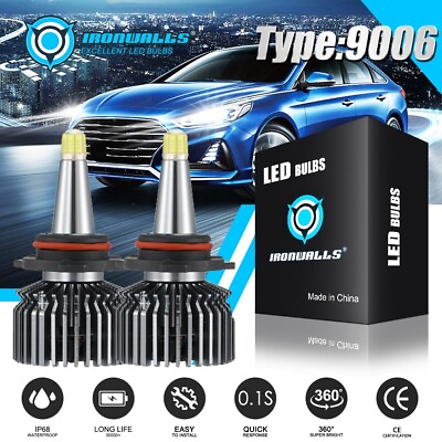 #ad 6 sides LED Headlight Kit 9006 HB4 HB4U 6000K 2800W 390000LM Fog Bulbs Pair HID $25.89