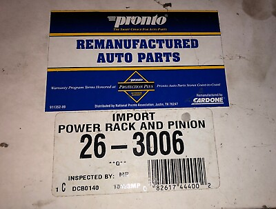 #ad Rack and Pinion Complete Unit Cardone 26 3006 Reman $114.99