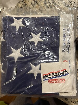 #ad VINTAGE STORM KING AMERICAN FLAG 50 STARS 3 X 5 COTTON WPL1712 MADE U.S.A. $66.00