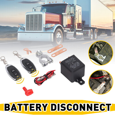 #ad Universal Disconnect Wireless Car Isolator 12v Battery 120A Dual Remote Control $22.79