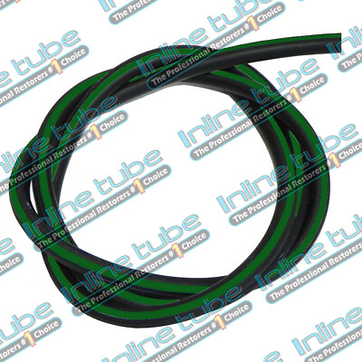 #ad 1964 81 Gm Vacuum Engine Hose Ribbed Green Stripe 5 32 3 Ribs 4 Foot Section $15.95