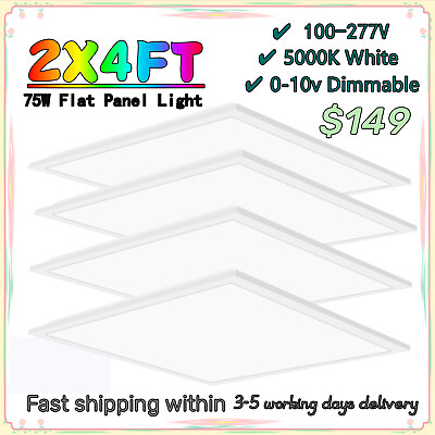 #ad 4 PACK 2x2 FT LED Flat Panel Light Commercial Ceiling Fixture Light US Stock $117.50