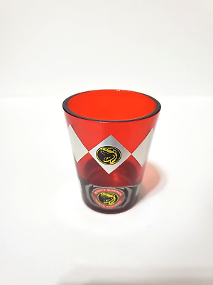 #ad Mighty Morphin Power Rangers Red Ranger Glassware 16 oz Glass Cup Saban $16.99