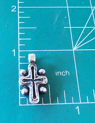 #ad Retired James Avery Unisex Cross Pendant Sterling Silver NEAT Piece $242.10