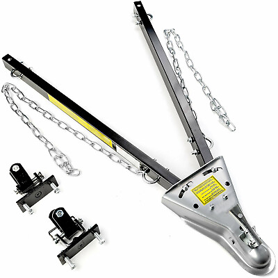 Adjustable Tow Bar With Safety Chains Tows Up To 5000 lbs RV Truck Wagon 2quot; Ball $118.68