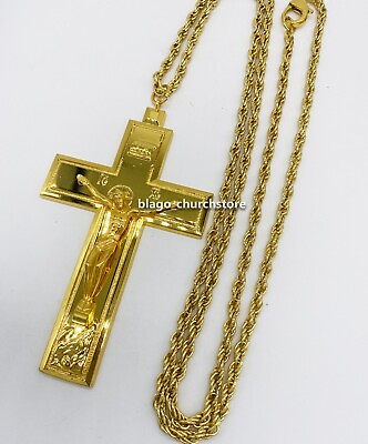 #ad Orthodox Archpriest Pectoral Cross Church Yellow Cross 4.52quot; $104.00