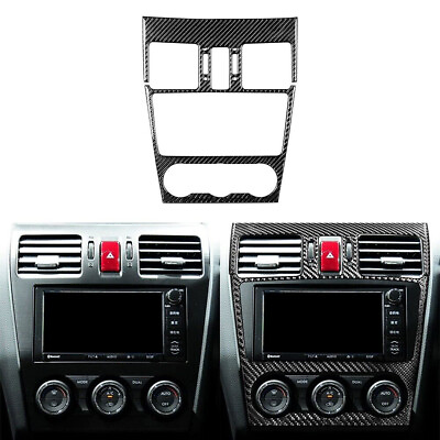 #ad For Impreza XV Crosstrek 2012 14 Console A C Radio Panel Frame Carbon Fiber Trim $23.99