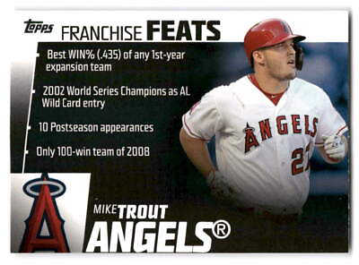 #ad Mike Trout 2019 Topps Baseball #FF 3 Los Angeles Angels Franchise Feats $2.00