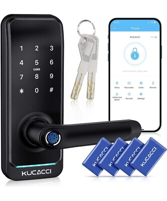 #ad Kucacci Smart Lever Keyless Entry Door Unlock Home Security Z1 $59.99