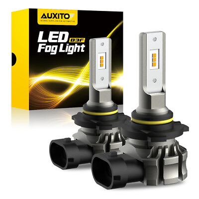 #ad 2x AUXITO H10 9145 9140 DRL Bulbs LED Driving Fog Light Super Bright Yellow Lamp $22.99