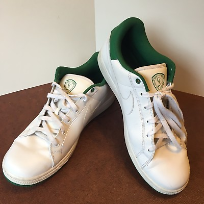 #ad Nike Country club CC White Sneakers Shoes Men Size 13 Celtic Kelly Green Accents $19.50