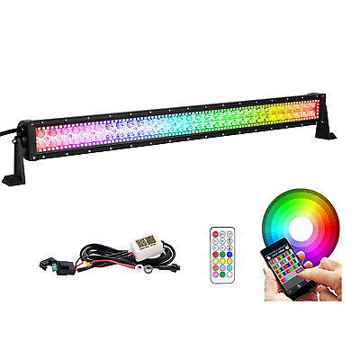 32 Inch 180W LED Light Bar Off road Driving w Chasing RGB Halo for ATV SUV UTE $229.98