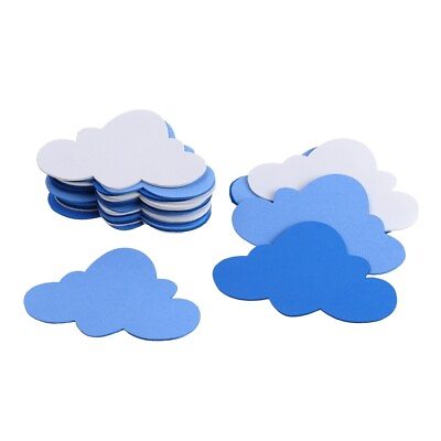 #ad 24Pcs Cloud Shaped Wall Decals for DIY Crafts amp; Teaching $7.97