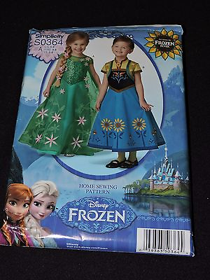 #ad Disney Frozen Simplicity S0364 US 3 8 Girls Dress Costume Dress Up New Pattern $8.09