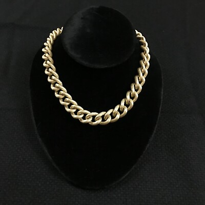 #ad Necklace Fabulous Vintage Gold Tone Link 24quot; $13.96