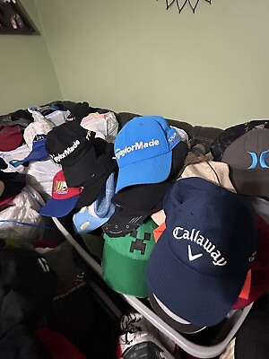 #ad Hats Lot Of 50 Random Fitted SnapBack Various Styles Resell Flea Market Collect $39.99