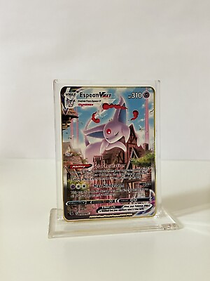 #ad Pokemon Espeon VMAX 270 264 METAL GOLD CARD Gift Display Fan Art $15.00