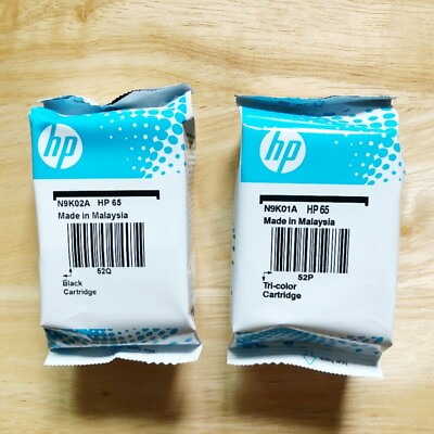 #ad Genuine HP 65 Black and Color Ink Cartridges #65 2pack Combo OEM Never Used $25.89