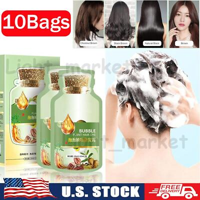 #ad Natural Plant Hair Dye Bubble Botanical Based Color Bubble Dye for Grey Hair New $11.99