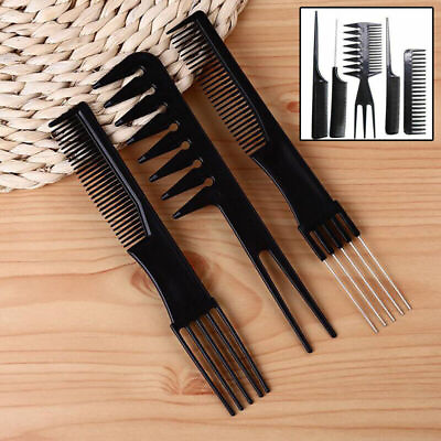 #ad Brush Hairdressing 10 Styling Black Comb Professional piece Set Barbers $9.77