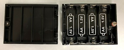 #ad BOX ASSEMBLY BATTERY 4 X AA Holder Case Box with Side Leads for 4X Series 6V $9.99