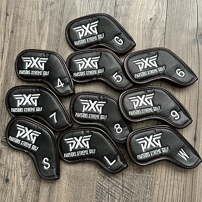 #ad New Magnetic Leather Golf Iron Head Cover Set For PXG Gen 0211 0311 0317 Black $69.95
