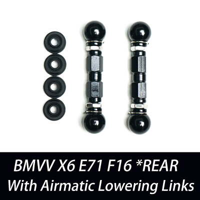 #ad FOR 2007 2019 BMW X6 X6M E71 F16 F85 Adjustable REAR Air ONLY LOWERING LINKS KIT $79.99