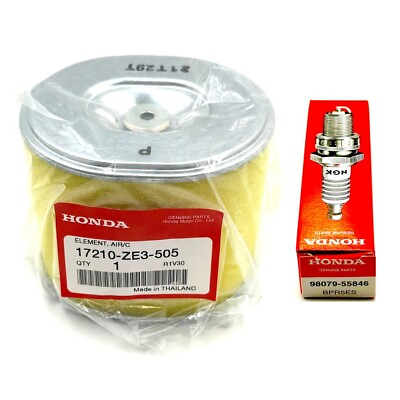 #ad Genuine Honda Air Cleaner Filter Element AFZE30 w Spark Plug BPR5ES GX340 GX390 $24.95