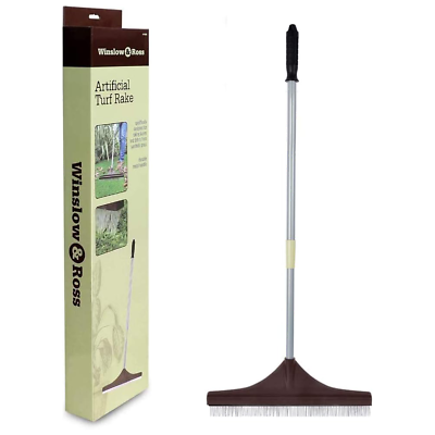 #ad Artificial Turf Rake Grass Broom with Adjustable Steel Telescope Handle $29.99