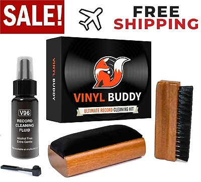 #ad Ultimate Vinyl Record Cleaning Kit Includes Record Cleaner Velvet Brush 🥇🥇🥇🥇 $26.74
