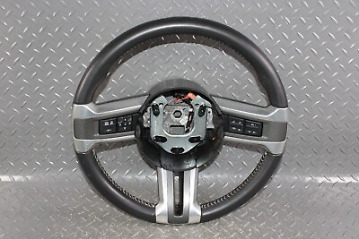 #ad 11 14 Mustang Black Leather Driver Column Steering Wheel Radio Controls OEM OE $233.99