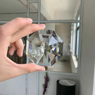 #ad 75MM Octagonal Feng Shui Faceted Prism Crystal Pendant Suncatcher Glass Hanging $8.90