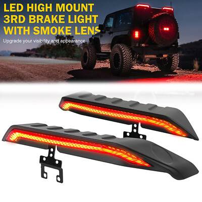 #ad Pair High Mount LED Brake Tail Lights Turn Reverse for 07 18 Jeep Wrangler JK $99.99
