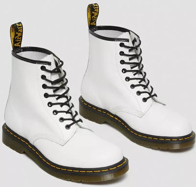 #ad Dr. Martens 1460 White Softy T 25057100 Lace Up 8 eye Boots Men#x27;s 10 Women#x27;s 11 $95.99