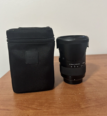 #ad SIGMA A 18 35mm F1.8 DC HSM For Mount with carrying case hood cap Free Ship $444.99