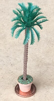 #ad Dolls House Palm Tree Small Plastic 10cm In A Ceramic Pot 1:12 Scale Tumdee sa GBP 2.29