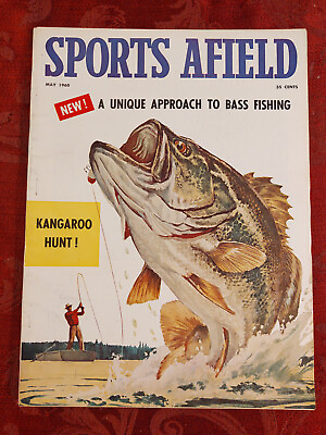 #ad SPORTS AFIELD Magazine May 1960 Bill Griffith Kangaroo Hunting Bass Fishing Tuna $22.40